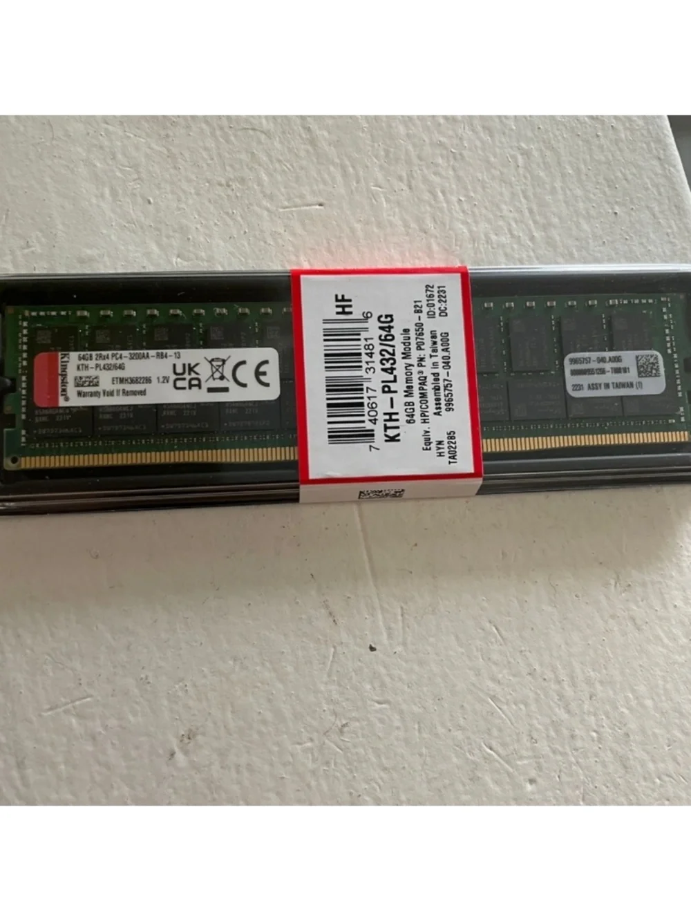 New kingston KTH-PL432/64GB ram